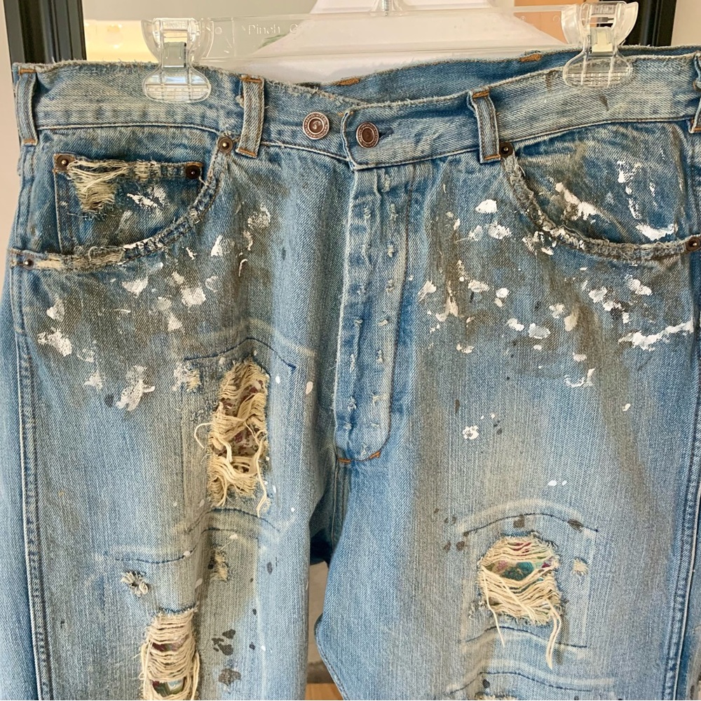 MAGNOLIA PEARL Calico Miner Distressed Denim Trouser Jeans - Picture 4 of 8